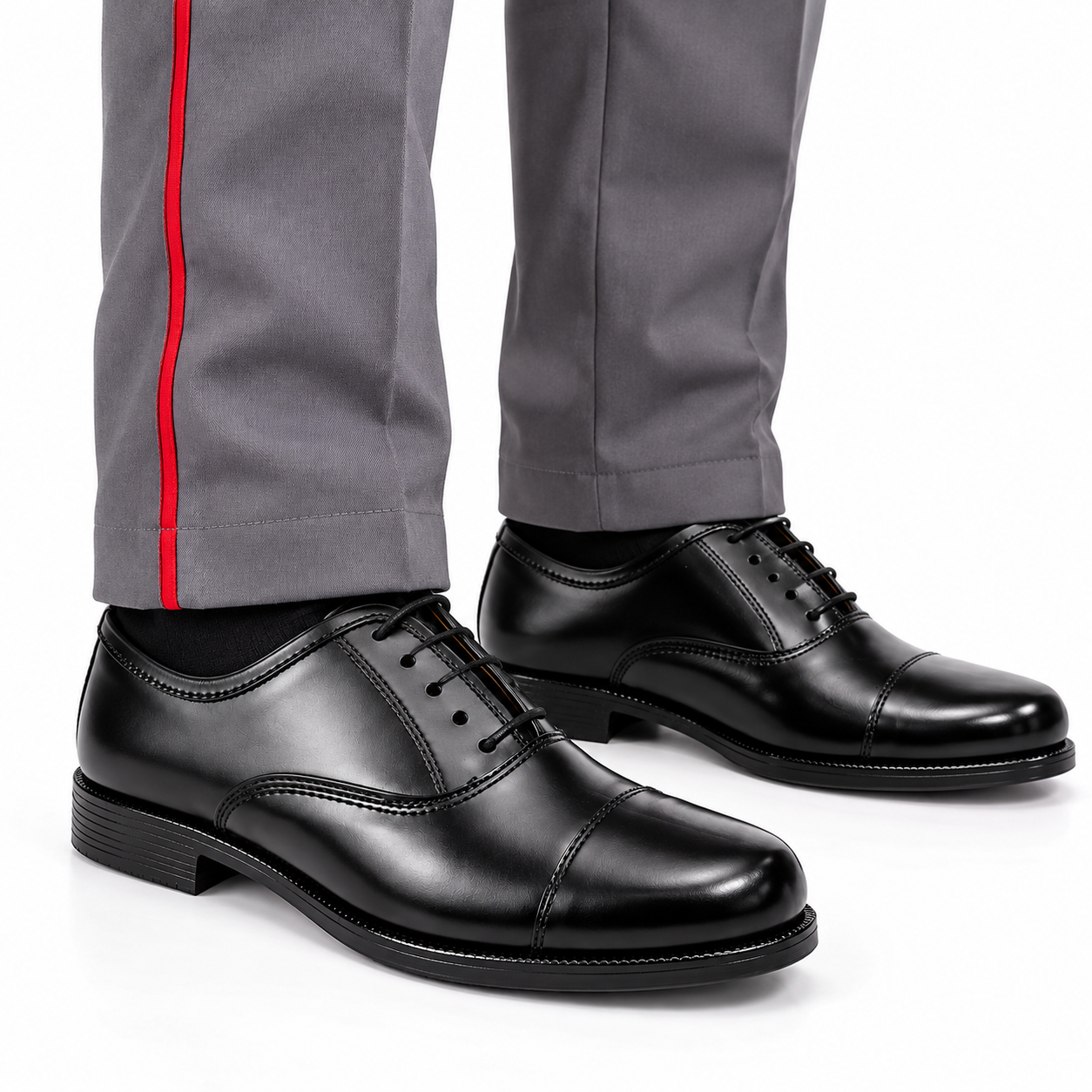 Sapato Social de Passeio Militar em Couro – Masculino