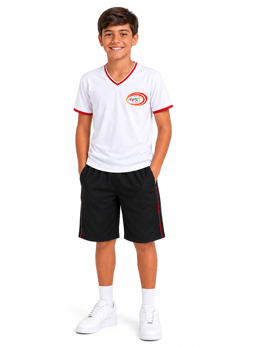 Short em Helanca – Escola Carlos Drumound de Andrade